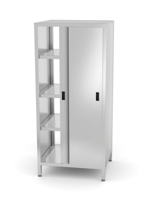 Genomgångsskåp med skjutdörrar – bultad, HENDI, Kitchen Line, 800x700x(H)1800mm