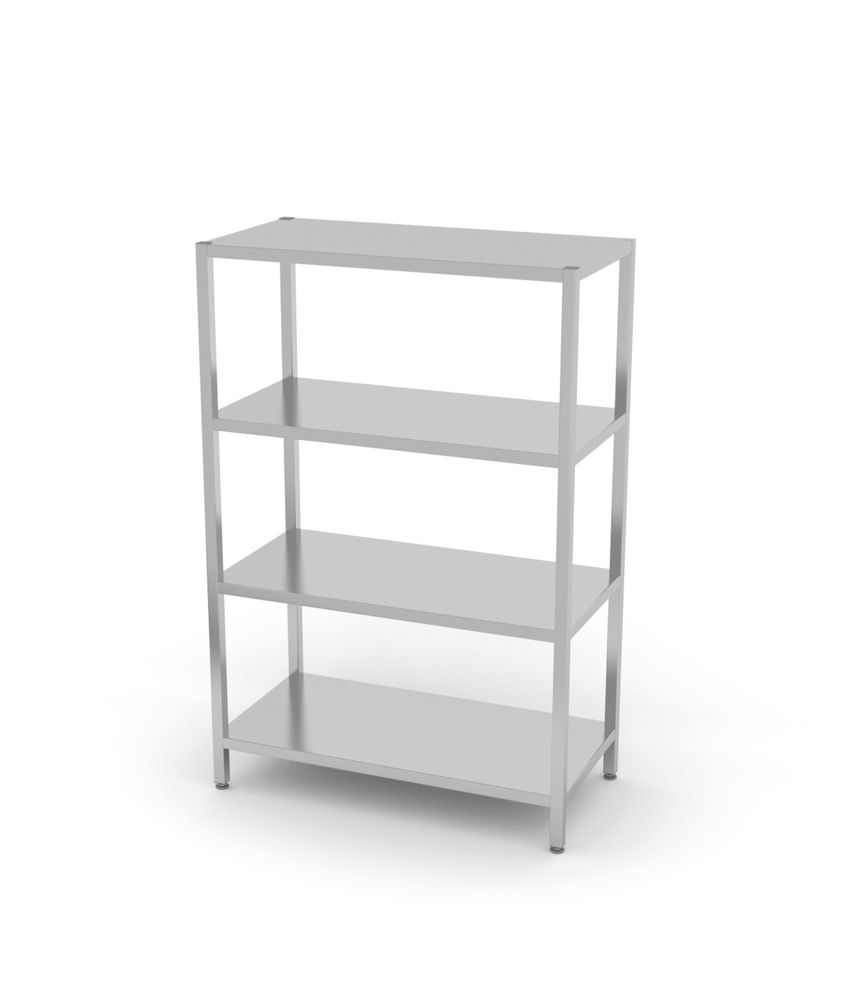 Förvaringsställ med 4 fulla hyllor – bultade, HENDI, Kitchen Line, 1000x400x(H)1800mm