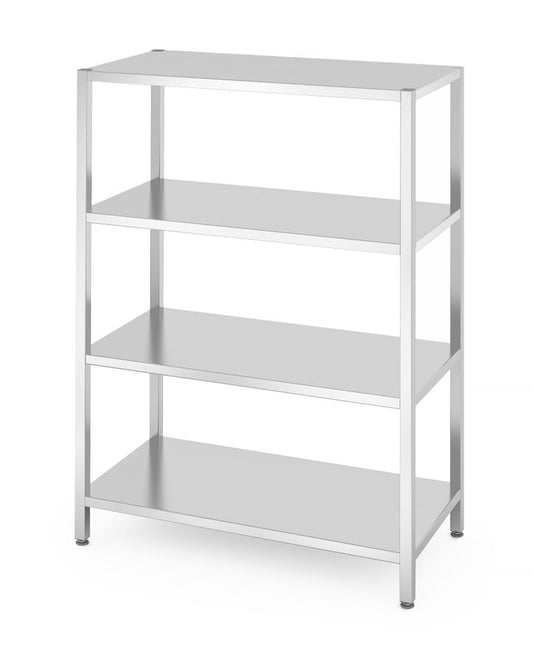 Förvaringsställ med 4 fulla hyllor – bultade, HENDI, Kitchen Line, 1200x600x(H)1800mm