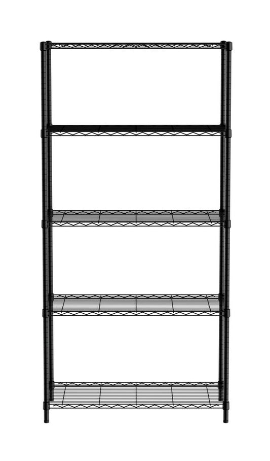 Förvaringsställ med 5 hyllor, HENDI, Svart, 910x455x(H)1830mm