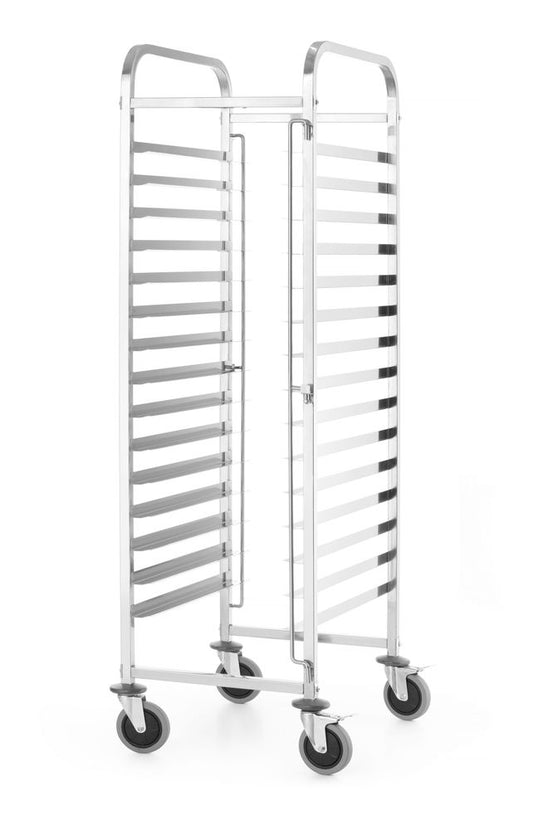 Avlastningsvagn, HENDI, Kitchen Line, 15 brickskenor 600x400, Silver, 470x620x(H)1735mm
