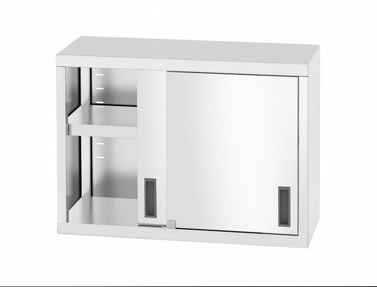Väggmonterat skåp – svetsat, med skjutdörrar, HENDI, Profi Line, 800x300x(H)600mm