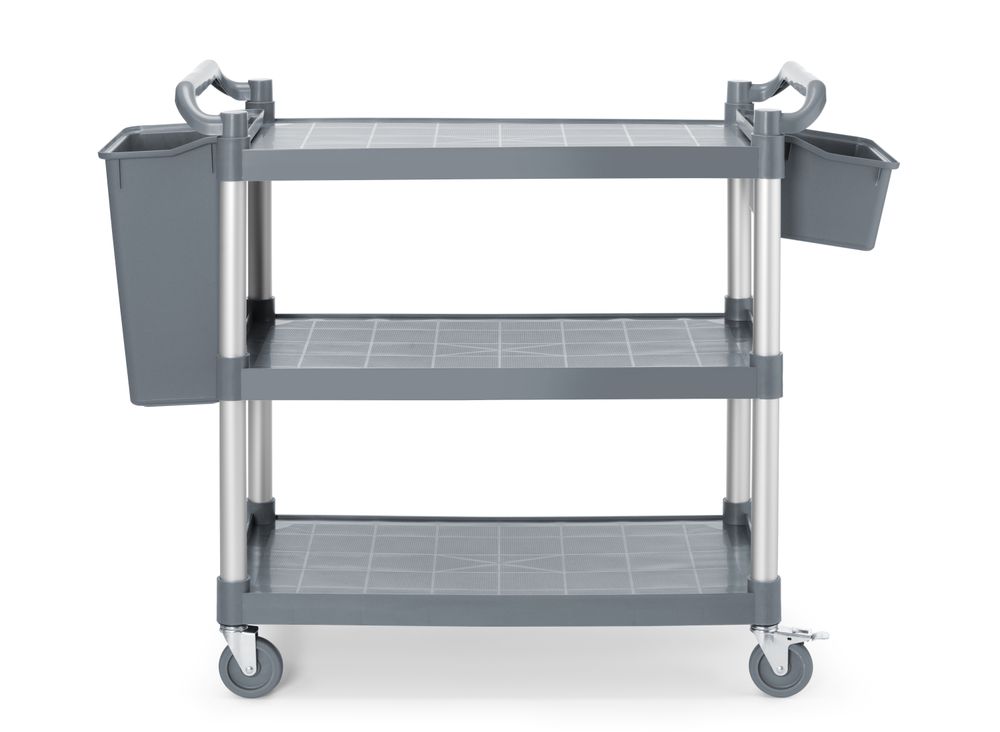 AmerBox Servicevagn i polypropen med 3 hyllor, stor, 1010x500x(H)960mm