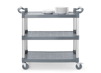AmerBox Servicevagn i polypropen med 3 hyllor, stor, 1010x500x(H)960mm