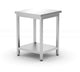 Hendi Centralt bord med hyllplan – bultad, djup 600 mm, Kitchen Line, 600x600x(H)850mm