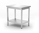 Hendi Centralt bord med hyllplan – bultad, djup 600 mm, Kitchen Line, 800x600x(H)850mm