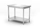 Hendi Centralt bord med hyllplan – bultad, djup 600 mm, Kitchen Line, 1000x600x(H)850mm