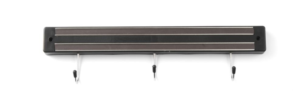 Knivmagnet med krokar, HENDI, 3 krokar, Svart, (L)340mm