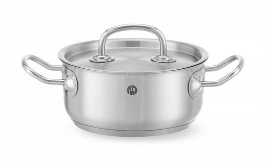 Gryta låg - med lock, HENDI, Kitchen Line, 1,4L, ⌀160x(H)75mm