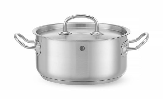 Gryta låg - med lock, HENDI, Kitchen Line, 2,9L, ⌀200x(H)95mm