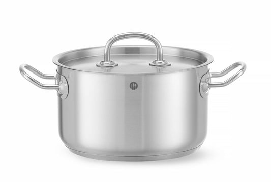 Gryta medium – med lock, HENDI, Kitchen Line, 3,5L, ⌀200x(H)115mm