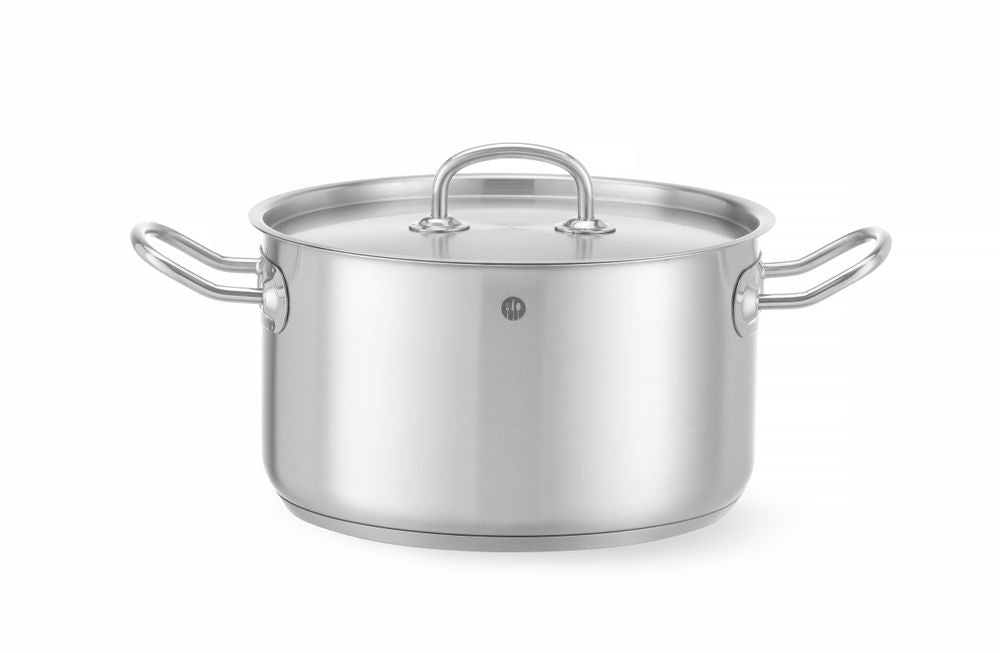 Gryta medium – med lock, HENDI, Kitchen Line, 6L, ⌀240x(H)135mm