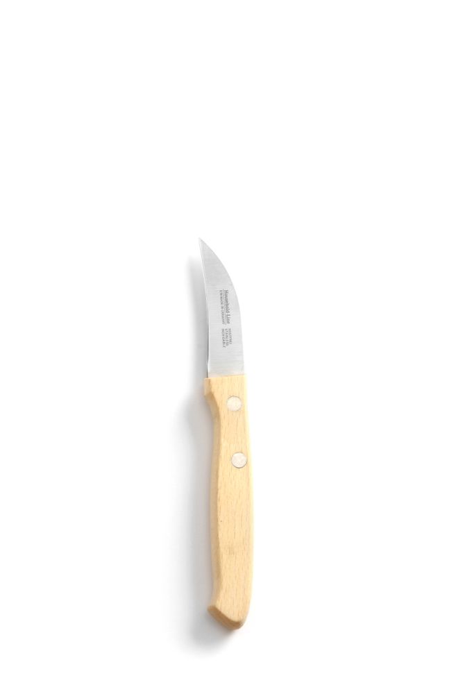 Skalkniv med trähandtag, HENDI, böjd modell, Trä, (L)165mm