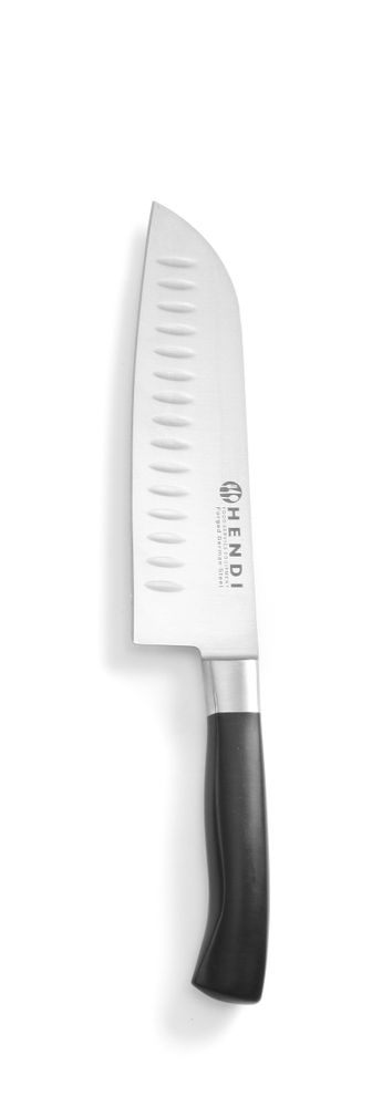 Santokukniv, HENDI, Profi Line, Granton-indragningar, svart, (L) 310 mm