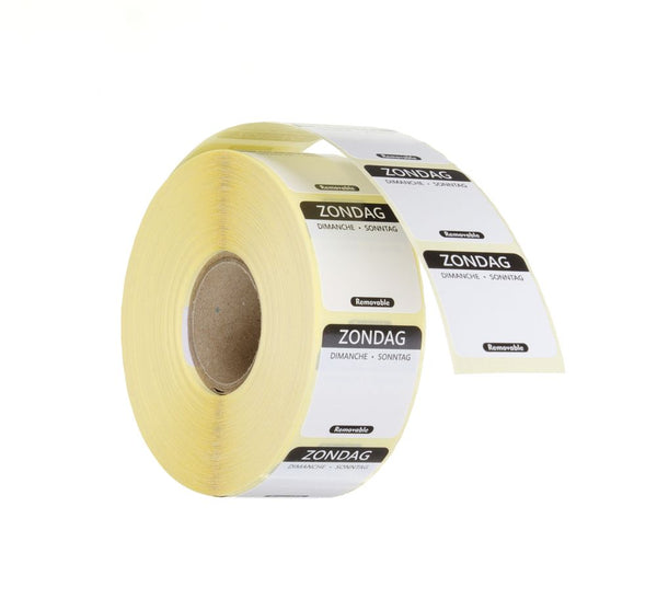 Daily food safety labels, multi-use, easy removable