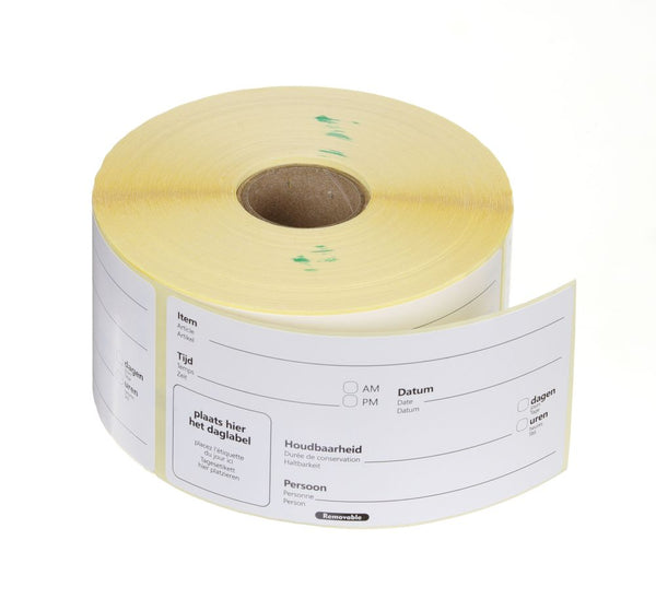 Food rotation labels, multi-use, easy removable