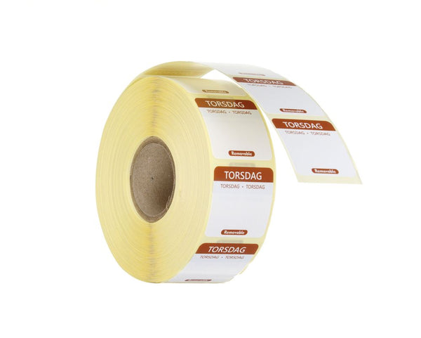 Daily food safety labels, multi-use, easy removable