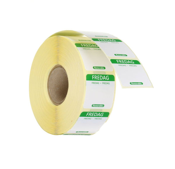 Daily food safety labels, multi-use, easy removable