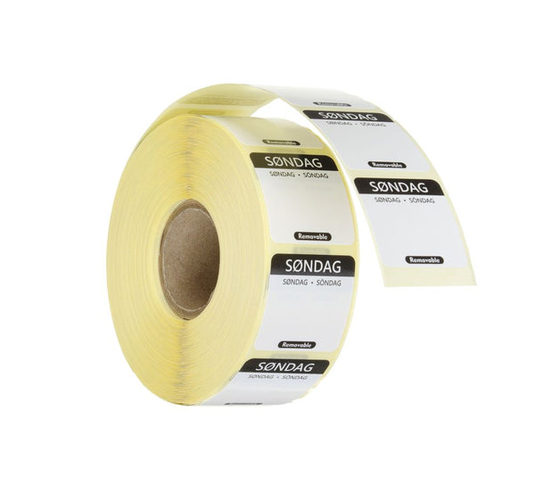 Daily food safety labels, multi-use, easy removable