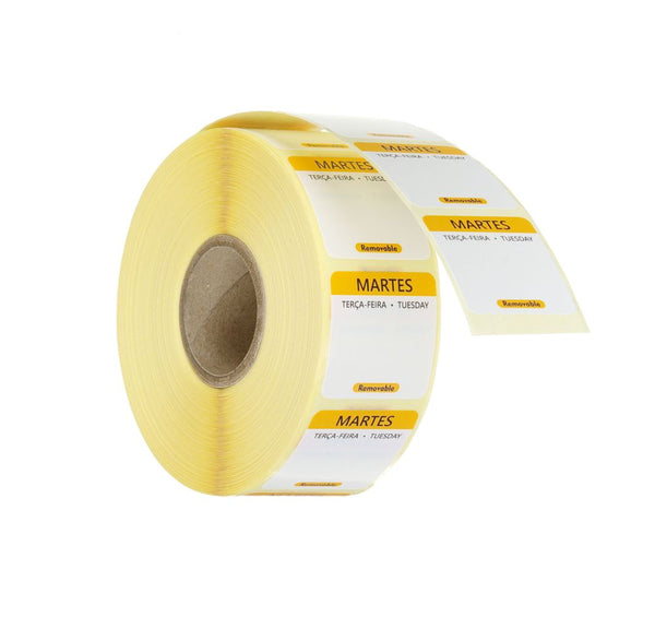 Daily food safety labels, multi-use, easy removable
