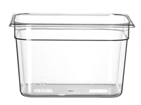 Hendi Behållare GN 1/2 polykarbonat, Profi Line, GN 1/2, 12,5L, Transparent, 325x265x(H)200mm