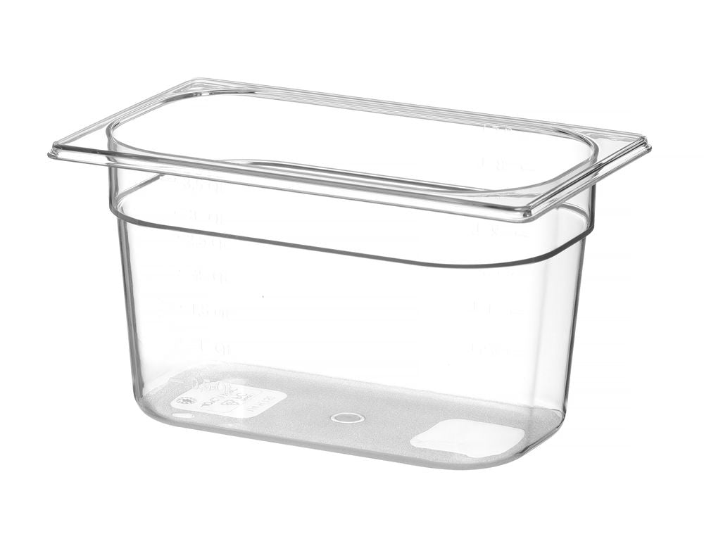Hendi Behållare GN 1/4 polykarbonat, Profi Line, GN 1/4, 4L, Transparent, 265x162x(H)150mm