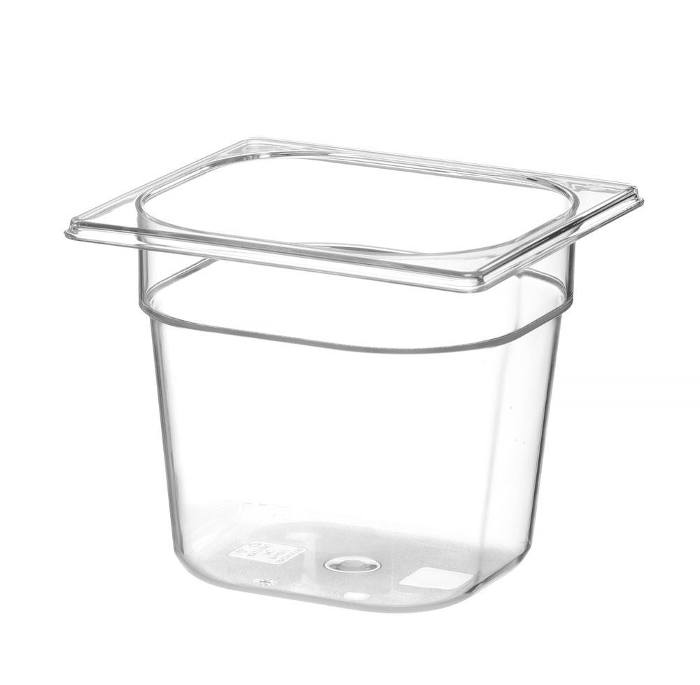 Hendi Behållare GN 1/6 polykarbonat, Profi Line, GN 1/6, 2,4L, Transparent, 176x162x(H)150mm