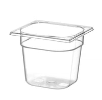 Hendi Behållare GN 1/6 polykarbonat, Profi Line, GN 1/6, 2,4L, Transparent, 176x162x(H)150mm