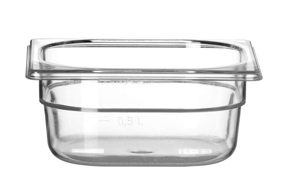 Behållare GN 1/6 polykarbonat, HENDI, Profi Line, GN 1/6, 1L, Transparent, 176x162x(H)65mm