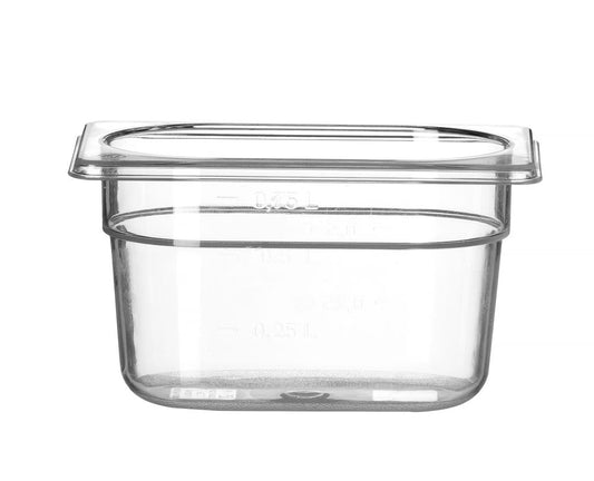 Behållare GN 1/9 polykarbonat, HENDI, Profi Line, GN 1/9, 1 l, transparent, 176x108x(H)100mm