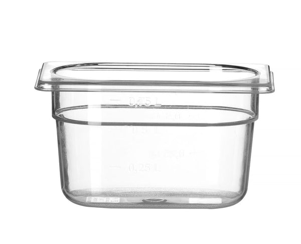 Hendi Behållare GN 1/9 polykarbonat, Profi Line, GN 1/9, 1 l, transparent, 176x108x(H)100mm
