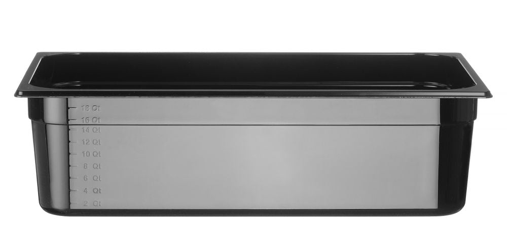 Behållare GN 1/1 svart polykarbonat, HENDI, Profi Line, GN 1/1, 21L, Svart, 530x325x(H)150mm