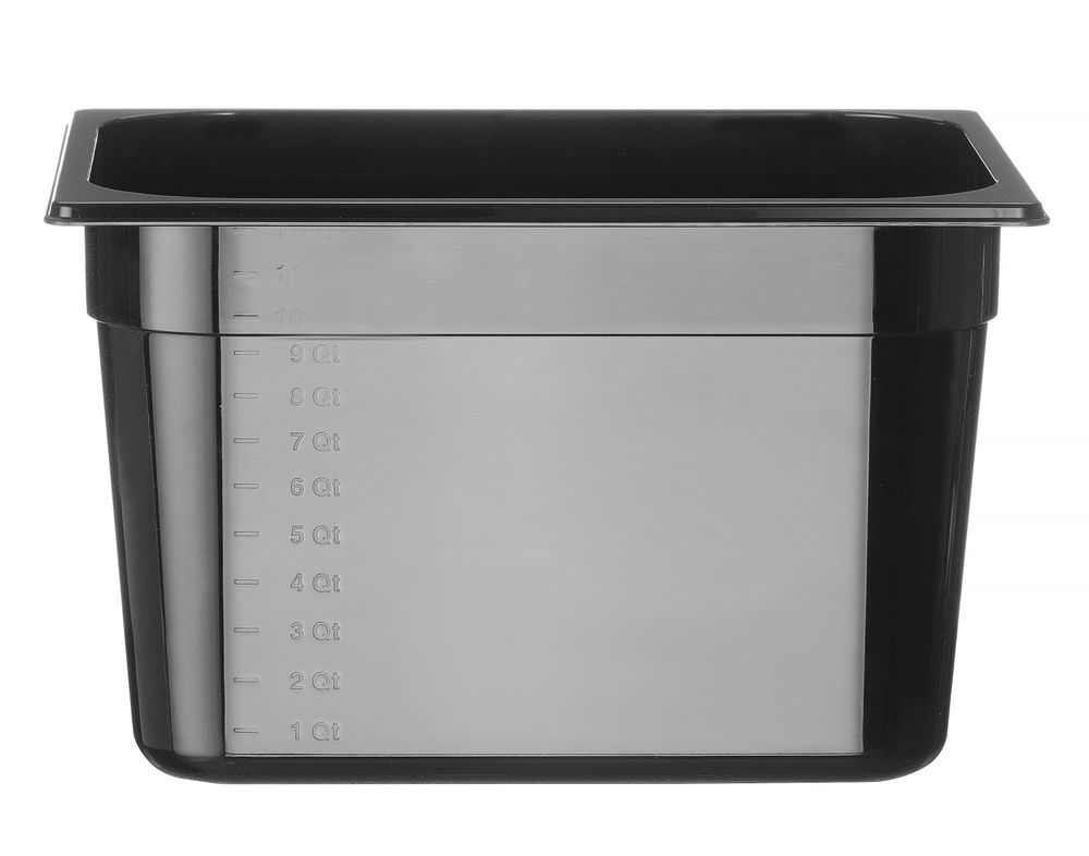Behållare GN 1/2 svart polykarbonat, HENDI, Profi Line, 12,5L, Svart, 325x265x(H)200mm