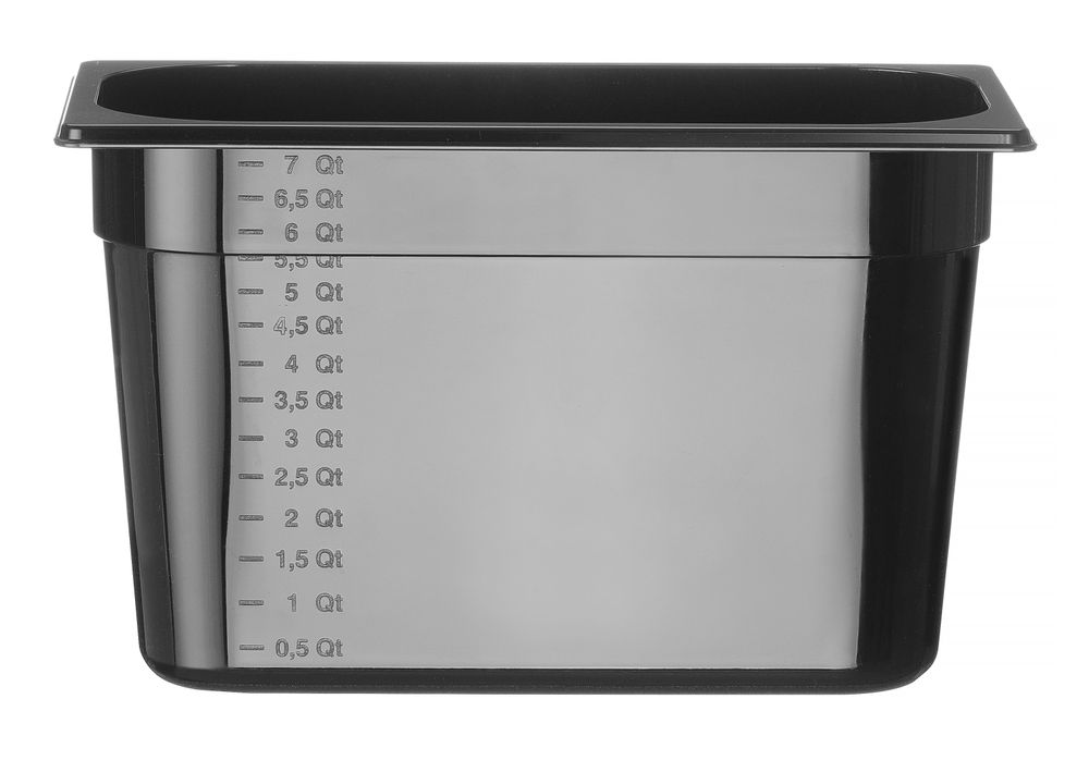 Behållare GN 1/3 svart polykarbonat, HENDI, Profi Line, GN 1/3, 7,8L, Svart, 325x176x(H)200mm