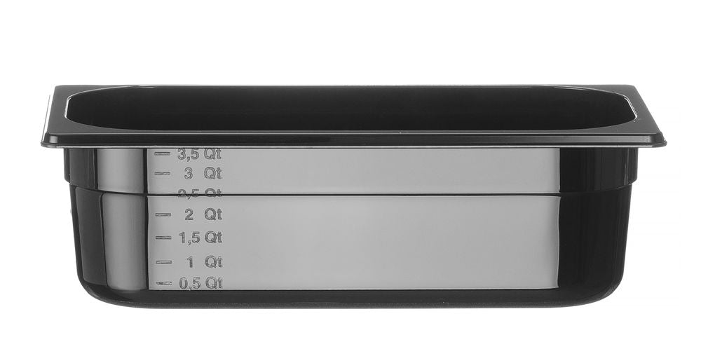 Behållare GN 1/3 svart polykarbonat, HENDI, Profi Line, GN 1/3, 4L, Svart, 325x176x(H)100mm