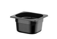 Hendi Behållare GN 1/6 svart polykarbonat, Profi Line, GN 1/6, 1,6L, Svart, 176x162x(H)100mm