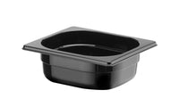 Hendi Behållare GN 1/6 svart polykarbonat, Profi Line, GN 1/6, 1L, Svart, 176x162x(H)65mm