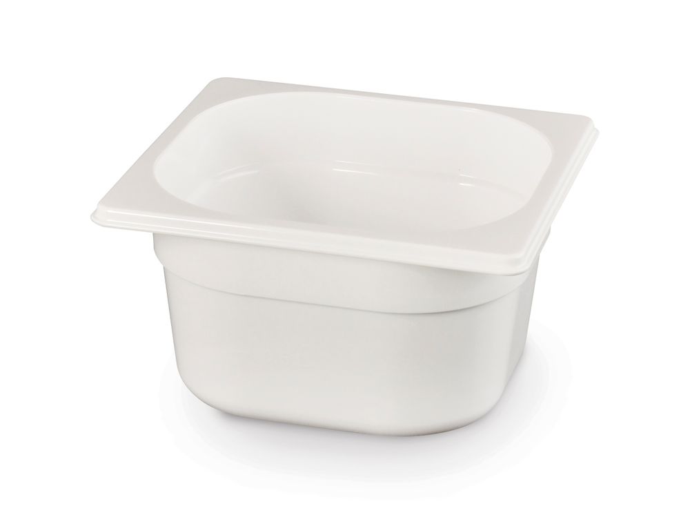 Behållare GN 1/6 vit polykarbonat, HENDI, GN 1/6, 2,4L, Vit, 176x162x(H)150mm