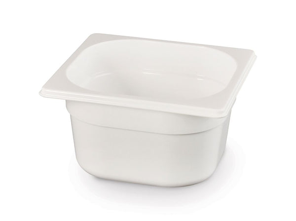 Hendi Behållare GN 1/6 vit polykarbonat, GN 1/6, 1,6L, Vit, 176x162x(H)100mm