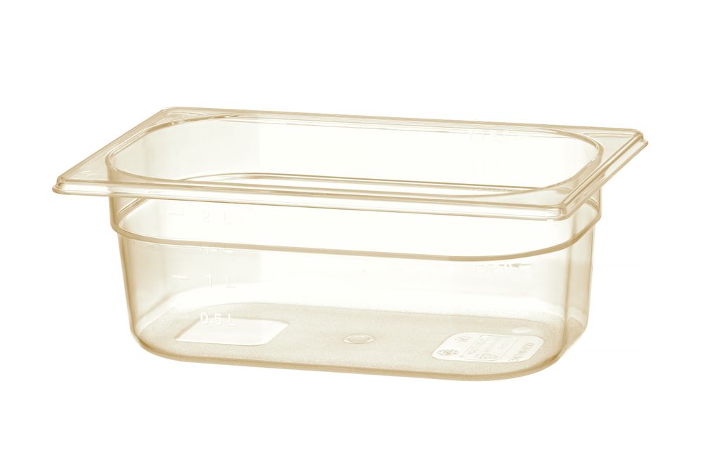 GN 1/4-behållare, högtemperaturbeständig, HENDI, GN 1/4, 2,6L, Transparent, 265x162x(H)100mm