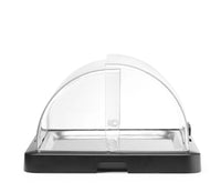 Hendi Enkel kyldisplay med rulltopp Duo UNIQ, designad av Robert Bronwasser, svart, 460x355x(H)220mm, rektangulär