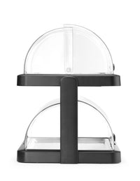 Hendi Dubbel kyldisplay med roll-top Duo UNIQ, designad av Robert Bronwasser, svart, 480x355x(H)480mm, rektangulär