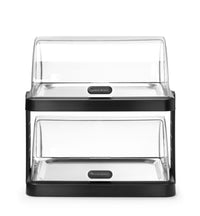 Hendi Dubbel kyldisplay med roll-top Duo UNIQ, designad av Robert Bronwasser, svart, 480x355x(H)480mm, rektangulär