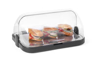 Hendi Roll-top kyldisplay, Mörkgrå, 440x320x(H)205mm