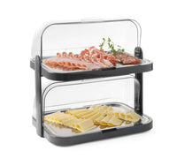 Hendi Roll-top kyldisplay, Dubbel, Mörkgrå