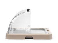 Hendi Enkel kyldisplay med rulltopp Duo UNIQ, designad av Robert Bronwasser, svart, 460x355x(H)220mm, rektangulär