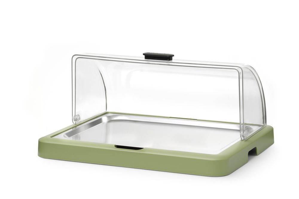 Hendi Dubbel kyldisplay med roll-top Duo UNIQ, designad av Robert Bronwasser, svart, 480x355x(H)480mm, rektangulär
