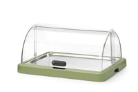 Hendi Enkel kyldisplay med rulltopp Duo UNIQ, designad av Robert Bronwasser, Grön, 460x355x(H)220mm, Rektangulär