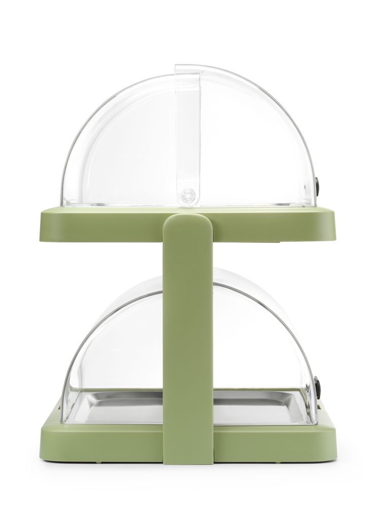 Hendi Dubbel kyldisplay med roll-top Duo UNIQ, designad av Robert Bronwasser, Grön, 480x355x(H)480mm, Rektangulär