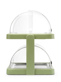 Hendi Dubbel kyldisplay med roll-top Duo UNIQ, designad av Robert Bronwasser, Grön, 480x355x(H)480mm, Rektangulär